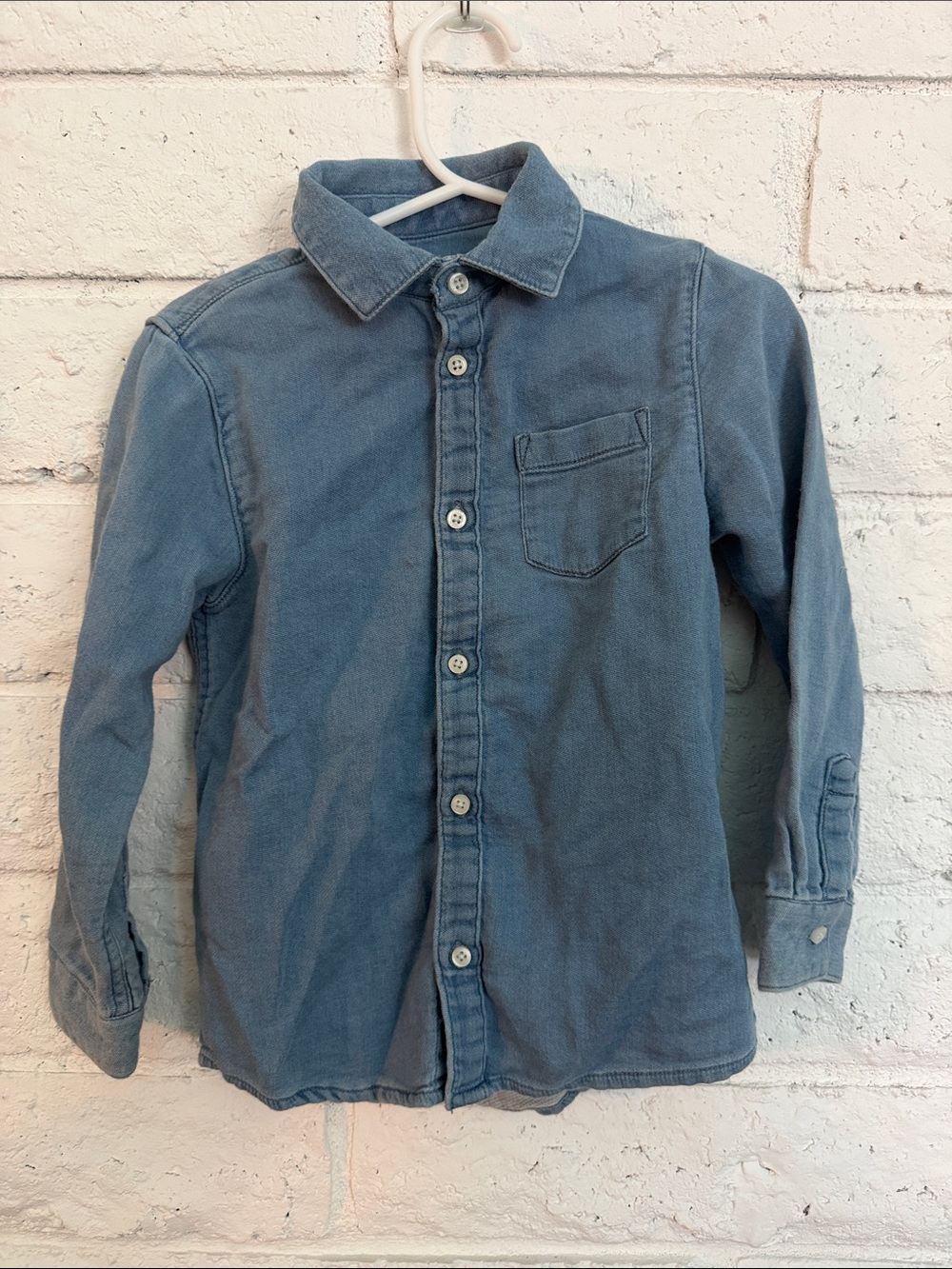 Kids Mayoral Long-Sleeve Button-Up Shirt - Blue